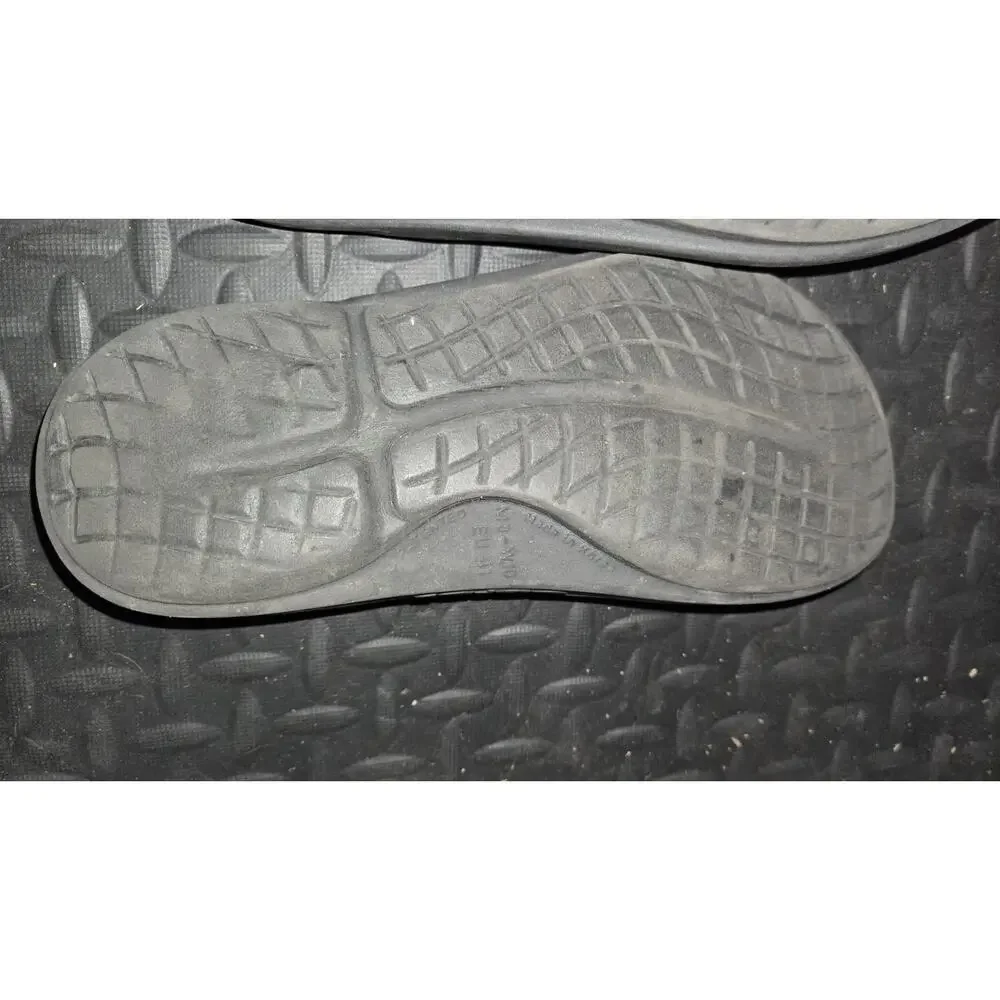 OOFOS Original Mens 8 Women's 10 Recovery Black Thong Flip Flop Sandals Shoes